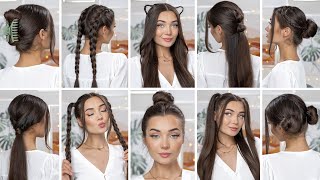 10 EASY HEATLESS BACK TO SCHOOL HAIRSTYLES [upl. by Tse189]