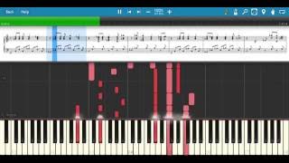 quotSkys the Limitquot Sasha Banks WWE Theme Piano Tutorial  Synthesia [upl. by Aiyram]