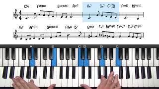 quotThe Christmas Songquot Jazz Piano Tutorial  Chestnuts Roasting On An Open Fire [upl. by Kilroy]