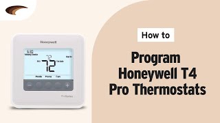 How to Program Honeywell T4 Pro thermostats [upl. by Dorisa]