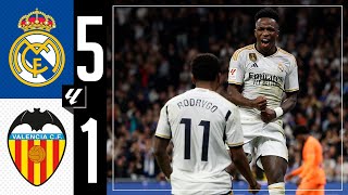 Real Madrid 51 Valencia  HIGHLIGHTS  LaLiga 202324 [upl. by Heidi]