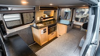 FULLY LOADED MICRO CAMPER VAN  FULL TOUR 2019 Ford Transit Connect [upl. by Aneekas447]