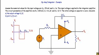 Op Amp Integrator  Circuit Example hard [upl. by Ecnav]