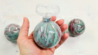 Acrylic Pour Christmas Ornaments 2020 [upl. by Baird365]