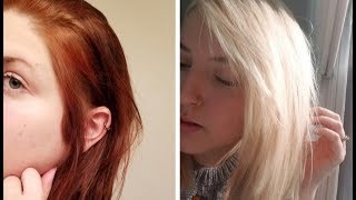 Reddish Brown Hair to Light Blonde  3 Step Tutorial [upl. by Ikkela]