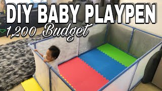 DIY BABY PLAYPEN  1200PHP Budget  Vlog 4 [upl. by Nitsu379]