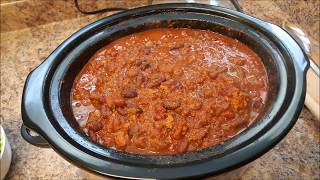 Homemade Chili in a Crock Pot [upl. by Marena]