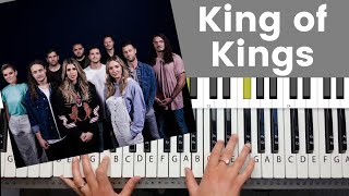 King of Kings  Hillsong Worship Piano Tutorial and Chords [upl. by Warton807]