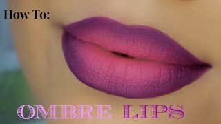 FUN amp EASY  OMBRE LIP TUTORIAL [upl. by Cara]