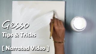 What is Gesso How to use Gesso on Acrylic Painting step by step Narrated Video [upl. by Egiaf948]