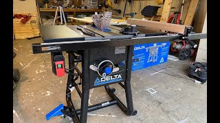 Delta 10in Contractor Table Saw  How to unbox and assemble Model 36725T2 [upl. by Akinor]