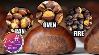 How to ROAST CHESTNUTS at Home in an Oven in a Pan and on an Open Fire [upl. by Akemrehs32]