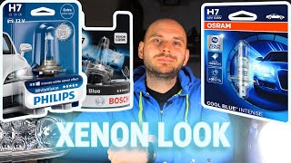 The Best XENON LOOK bulbs  Color Endurance amp Brightness Tested  PHILIPS vs OSRAM vs BOSCH [upl. by Ativet]