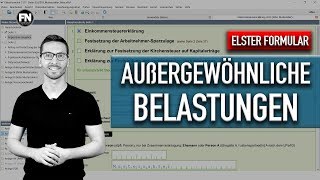 Steuer 2019  Anlage Außergewöhnliche Belastungen  Steuererklärung 2019 ausfüllen Elster [upl. by Hulbard467]