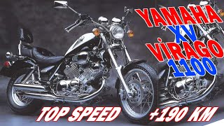 Yamaha xv virago 1100 top speed 190 km [upl. by Ecinreb]