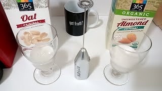 Oat Milk vs Almond Milk part 2 Frothing Test [upl. by Doner]