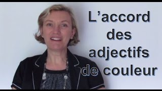 Laccord des adjectifs de couleur [upl. by Kalam978]