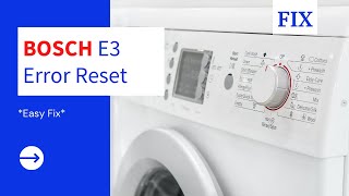 E3 Error Bosch Washing Machine  You can fix this Easy [upl. by Leunamme]