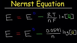 Nernst Equation Explained Electrochemistry Example Problems pH Chemistry Galvanic Cell [upl. by Elehcar]