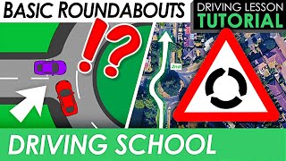 Basic Roundabouts Explained  Driving Tutorial [upl. by Petersen]