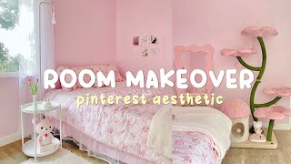 AESTHETIC ROOM MAKEOVER 🎀 pinterest inspired [upl. by Nois]