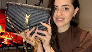 SAINT LAURENT MONOGRAM CLUTCH  How to convert into a YSL shoulder bag I saved myself over 1000 🤫 [upl. by Nytnerb120]