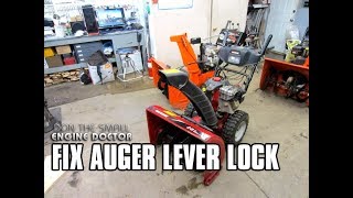 HOWTO Fix A Snowblower Auger Lever Lock [upl. by Molli]