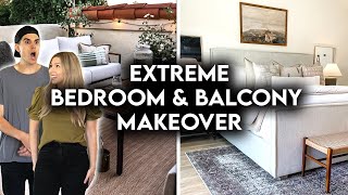 EXTREME PRIMARY BEDROOM  BALCONY MAKEOVER  LAKE HOUSE [upl. by Maighdlin838]