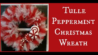 Tulle Peppermint Christmas Wreath [upl. by Ihtac]