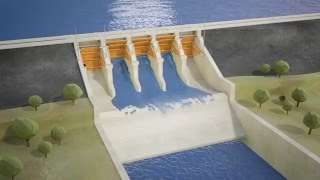 Seqwater explains How gated dams work animation [upl. by Ramedlab941]