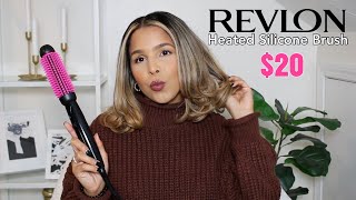 REVLON HEATED SILICONE BRISTLE BRUSH REVIEW amp TUTORIAL  PATRIGLAMX [upl. by Sarene]