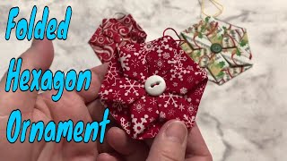 Folded Origami Hexagon Christmas Ornament [upl. by Fillbert]