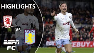 Middlesbrough vs Aston Villa  FA Cup Highlights  ESPN FC [upl. by Stasny]