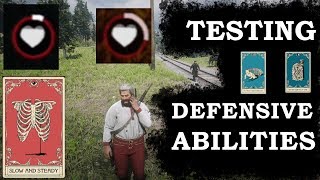 DEFENSIVE ABILITY CARDS TESTED in red dead online [upl. by Neelahs144]