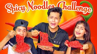 Spicy Noodles Challenge  ঝাল নুডুলস খাওয়ার প্রতিযোগিতা  ঝাল খেয়ে অবস্থা খারাপ  Rakib Hosssain [upl. by Enyalaj]