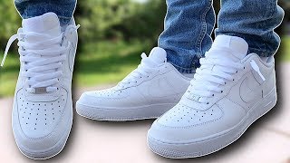 How To Lace Nike Air Force 1s Loosely THE BEST WAY [upl. by Anade545]