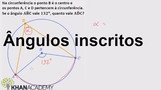 Ângulos inscritos  Circunferencias  Matemática  Khan Academy [upl. by Adnah]