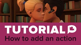 How to add an action  Plotagon Tutorial [upl. by Arlyne]