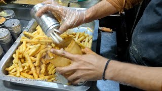 Roadside Crispy French Fries  MACDONALDS amp OPTP Flavors Pizza Fries  Pakistani Street Food [upl. by Morrill]