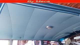 How to Reupholstered classic car Headliner with Wire Bows [upl. by Otrevogir526]