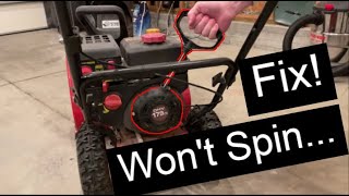 Locked Snowblower Pullcord Diagnosis and Fix [upl. by Leddy]