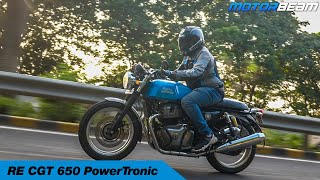 RE Continental GT 650 Review  PowerTRONIC Performance Tests  MotorBeam [upl. by Oal]