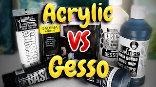 Acrylic Paint VS Gesso Which Is Better For Prepping A Canvas [upl. by Levania]