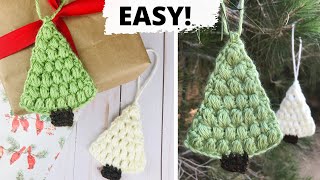 CROCHET CHRISTMAS TREE ORNAMENT  Free Pattern amp Tutorial [upl. by Nerraw]