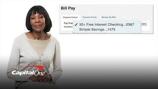 How To Set Up Bill Pay reducing unnecessary errands  Capital One [upl. by Letnwahs]