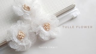 Tulle Flower Tutorial  Easy Simple amp Doable [upl. by Nunnery278]