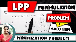 2 Formulation of LPP  Minimization  Problem with Solution  Development of LPP Model  kauserwise [upl. by Gaynor]