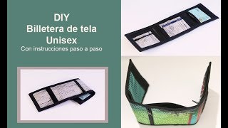 DIY Billetera de tela  Billetera unisex [upl. by Eidissac]