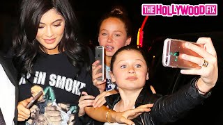 Kylie Jenner Yells At Crazy Fans Dont Touch Me As She Arrives At Craigs Before The Nice Guy [upl. by Ayim]