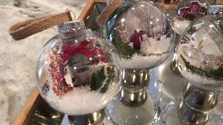 DIY Dollar Store Christmas Scenery Ornaments 2018 [upl. by Seaver]